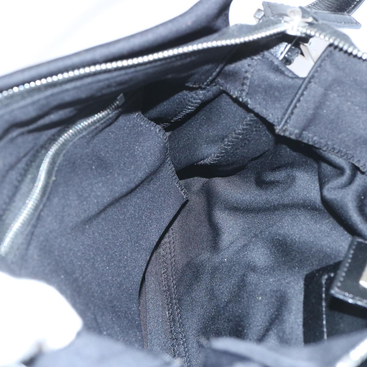 FENDI Mamma Baguette Shoulder Bag Nylon Black65743