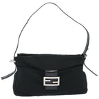 FENDI Mamma Baguette Shoulder Bag Nylon Black65743