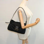 FENDI Mamma Baguette Shoulder Bag Nylon Black65743