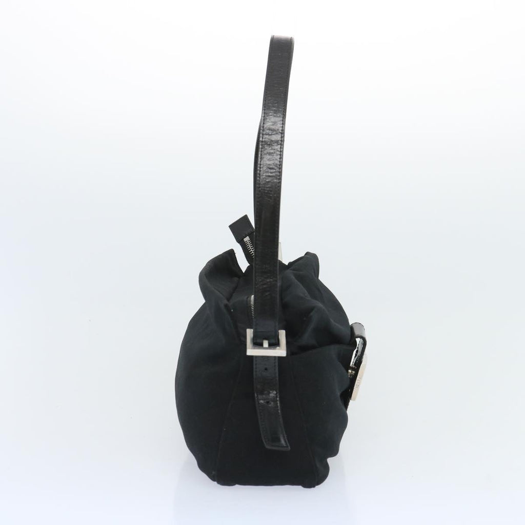 FENDI Mamma Baguette Shoulder Bag Nylon Black65743