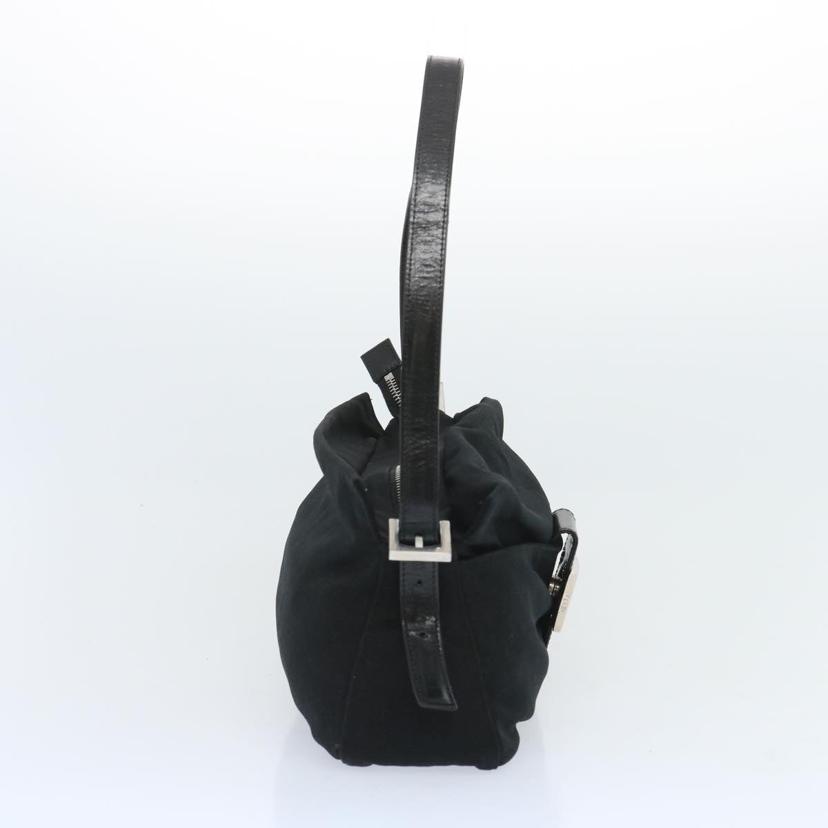 FENDI Mamma Baguette Shoulder Bag Nylon Black65743