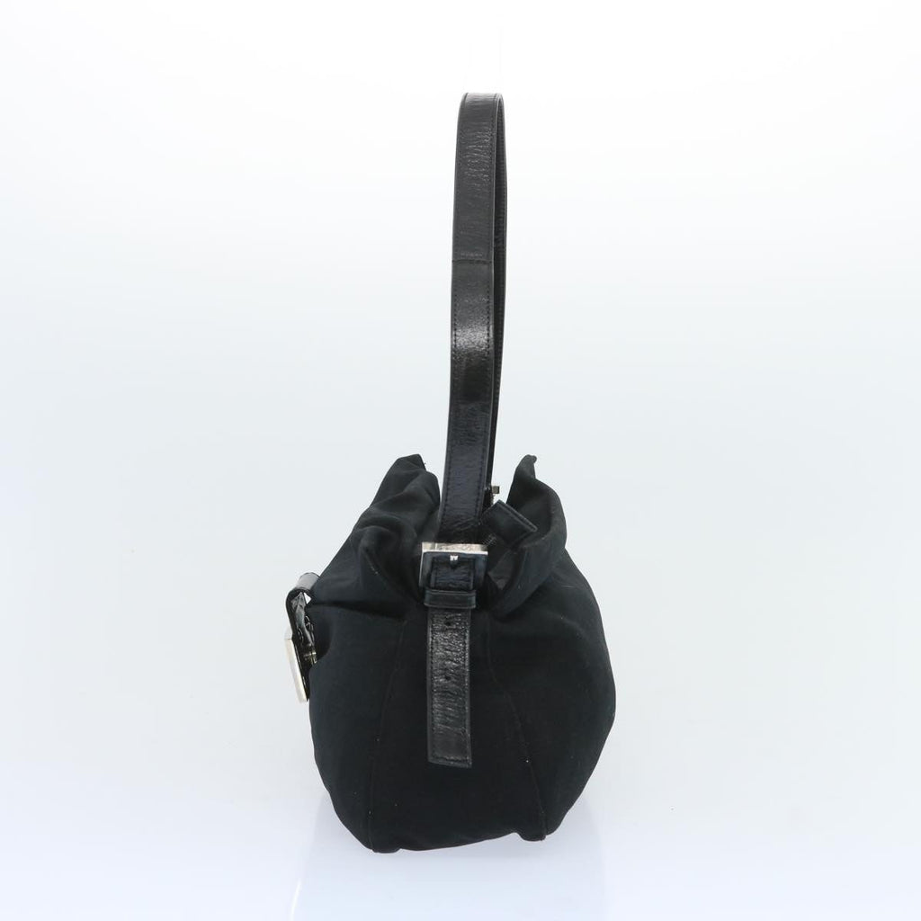 FENDI Mamma Baguette Shoulder Bag Nylon Black65743