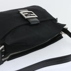FENDI Mamma Baguette Shoulder Bag Nylon Black65743