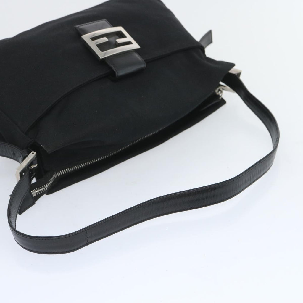 FENDI Mamma Baguette Shoulder Bag Nylon Black65743