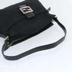 FENDI Mamma Baguette Shoulder Bag Nylon Black65743