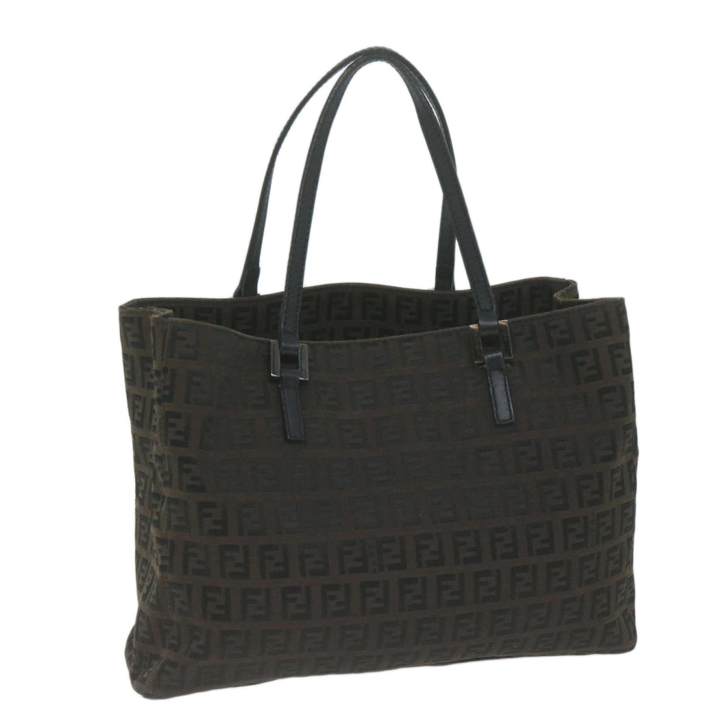 FENDI Zucchino Canvas Hand Bag Brown65750