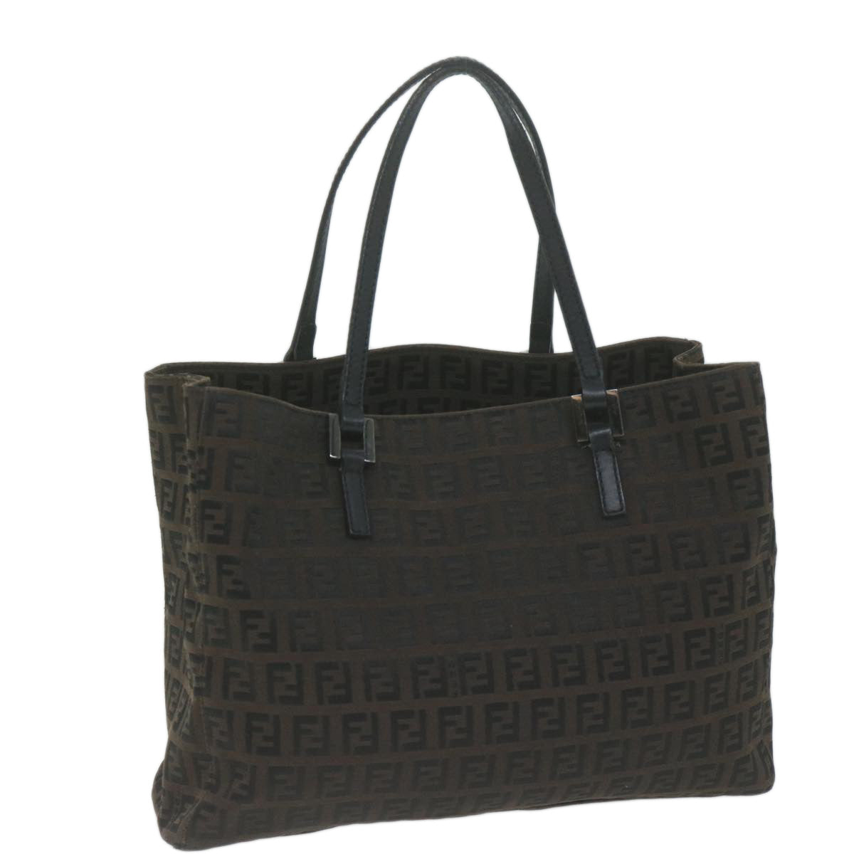 FENDI Zucchino Canvas Hand Bag Brown65750