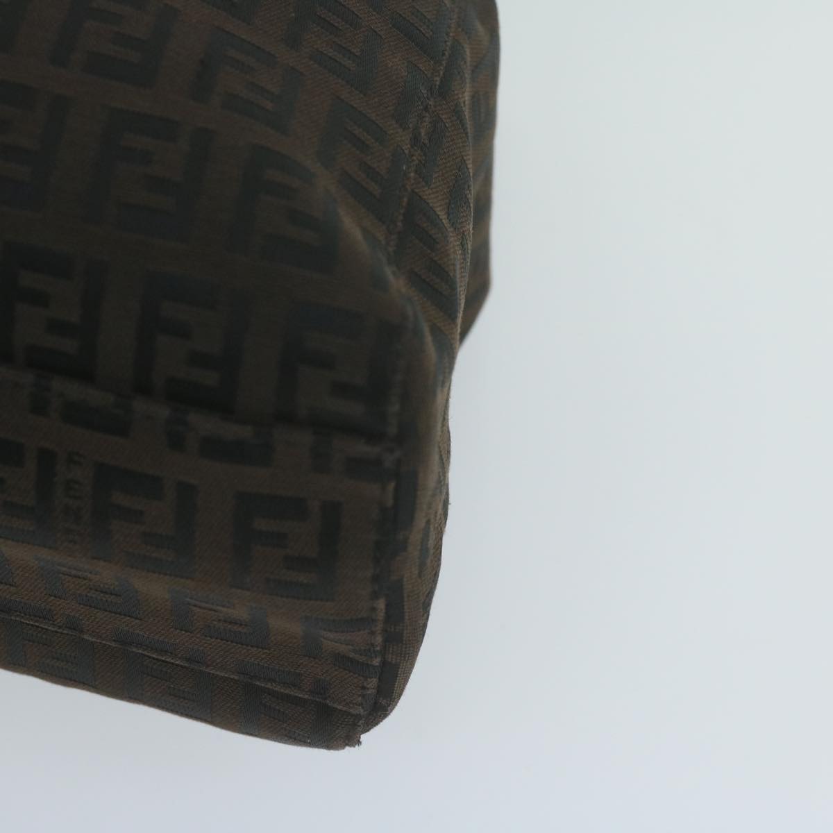 FENDI Zucchino Canvas Hand Bag Brown65750
