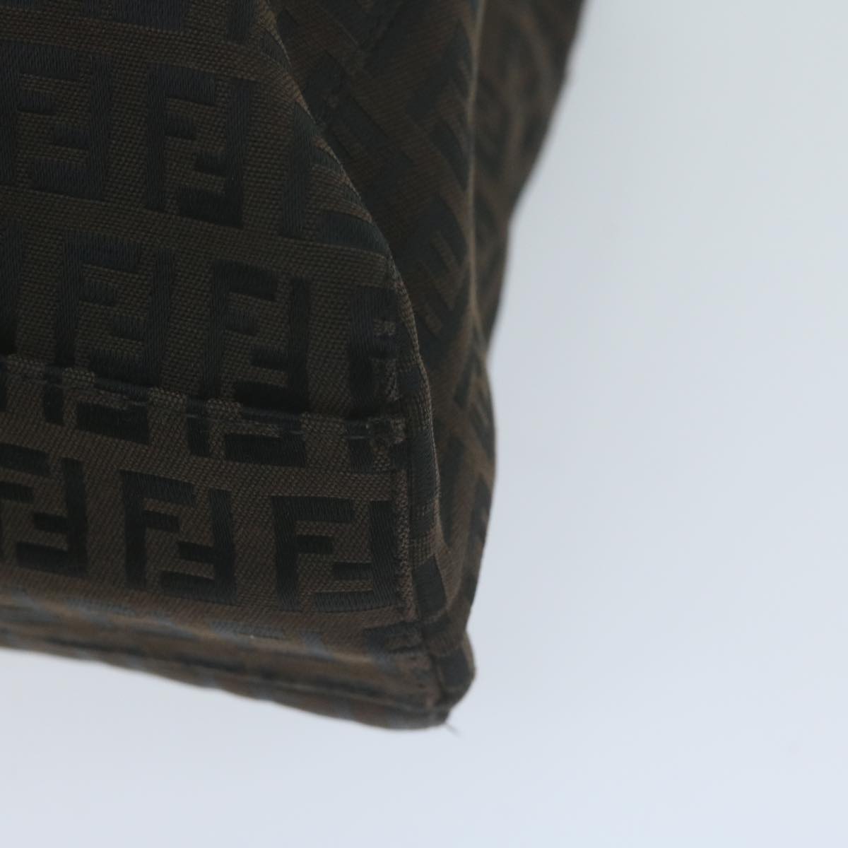 FENDI Zucchino Canvas Hand Bag Brown65750