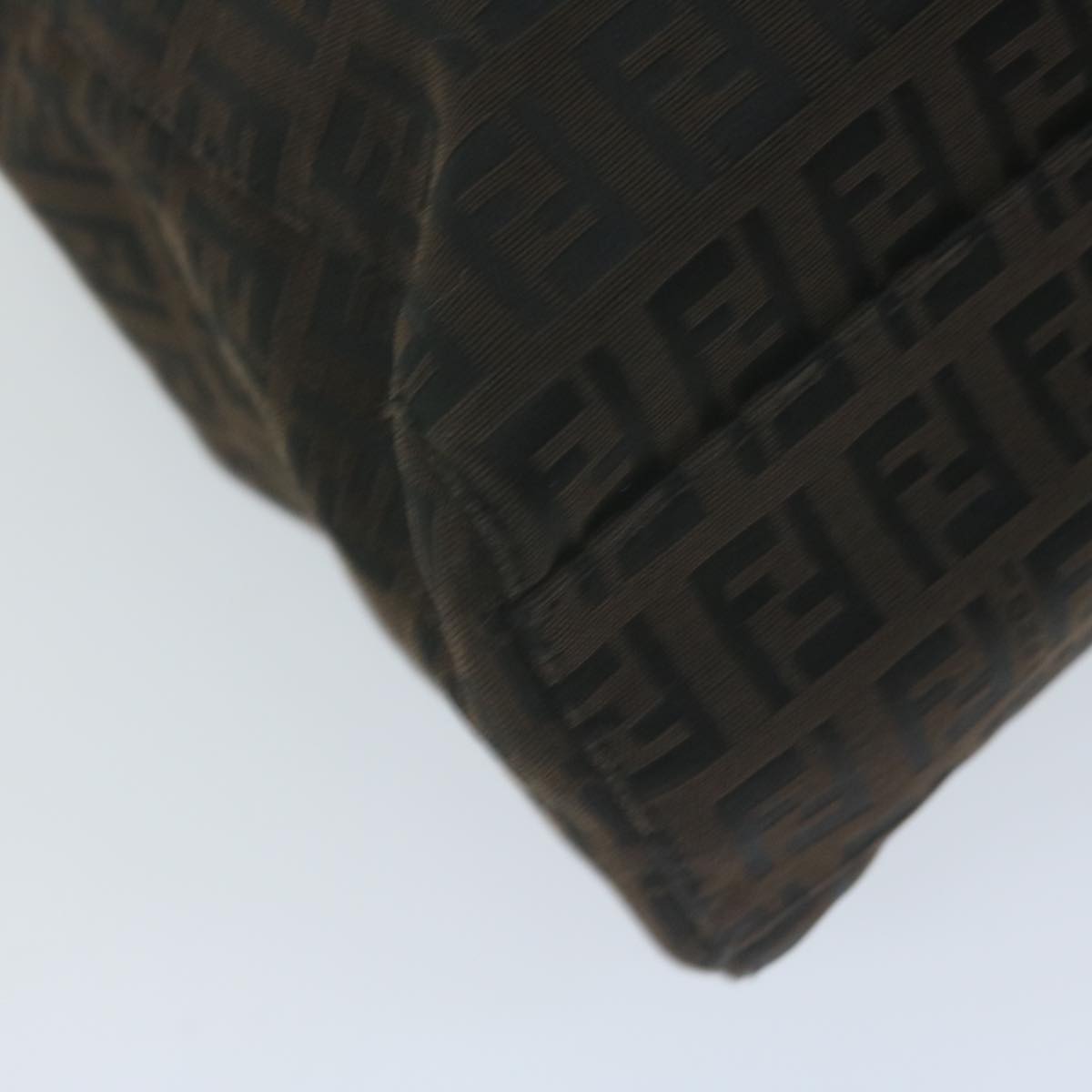 FENDI Zucchino Canvas Hand Bag Brown65750