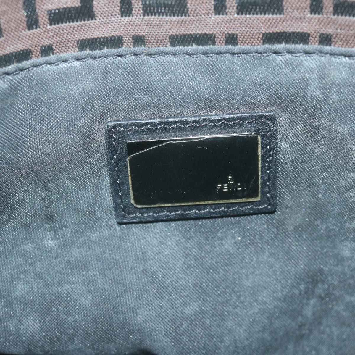 FENDI Zucchino Canvas Hand Bag Brown65750