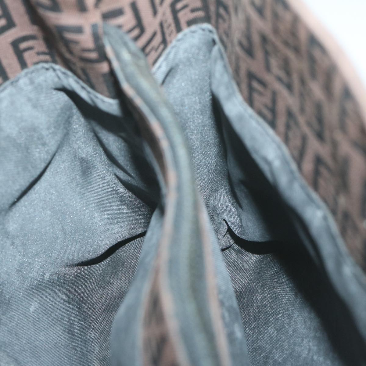 FENDI Zucchino Canvas Hand Bag Brown65750