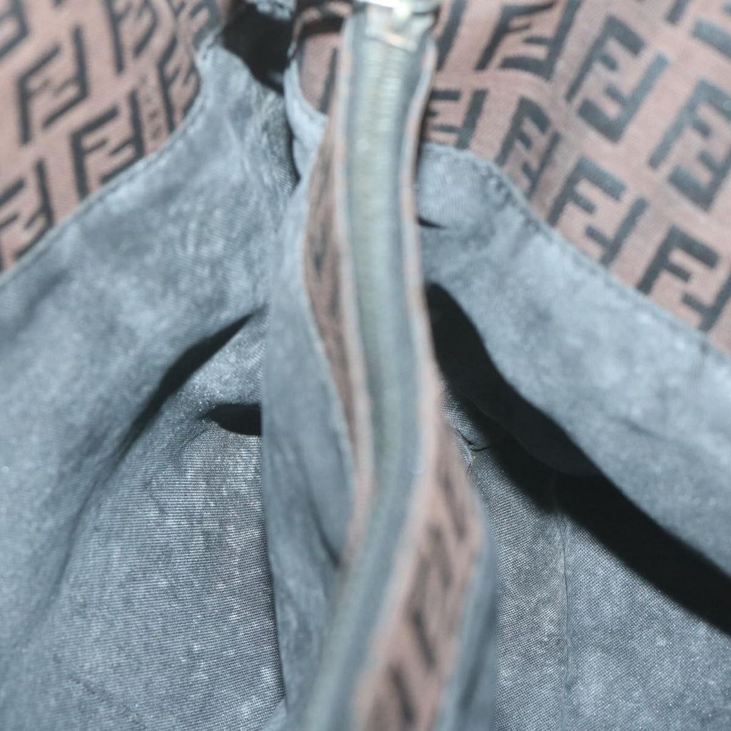 FENDI Zucchino Canvas Hand Bag Brown65750