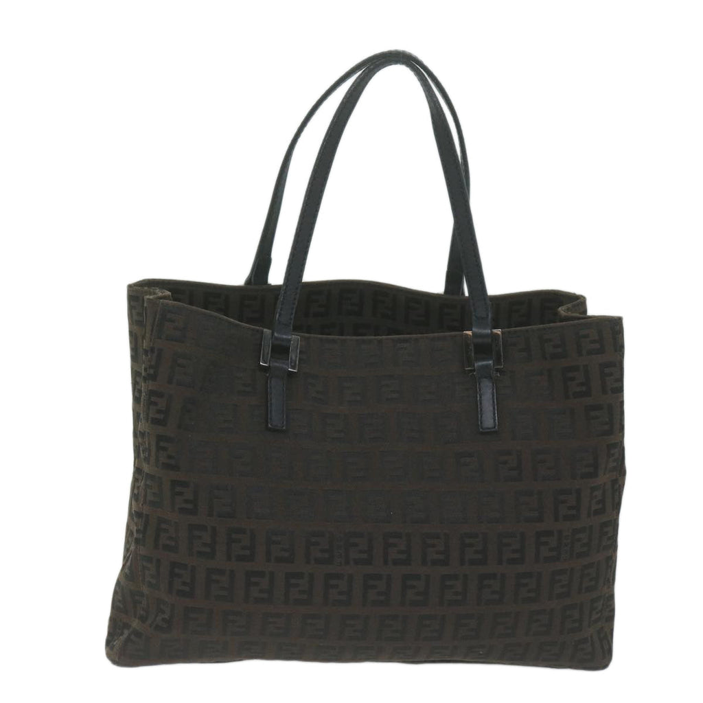 FENDI Zucchino Canvas Hand Bag Brown65750