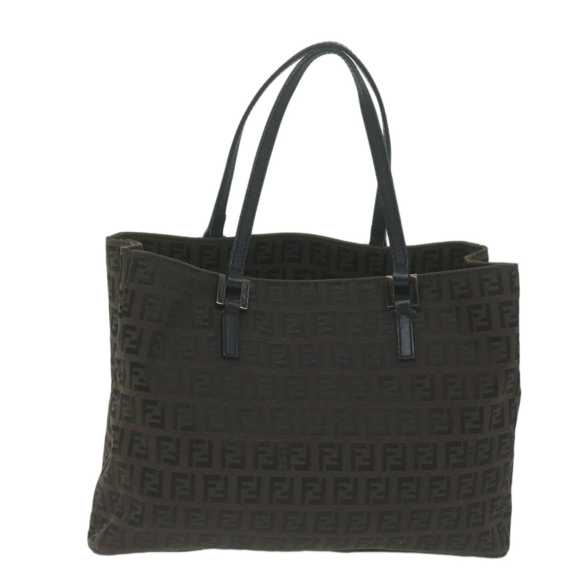 FENDI Zucchino Canvas Hand Bag Brown65750