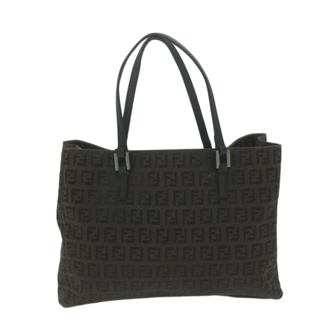 FENDI Zucchino Canvas Hand Bag Brown65750