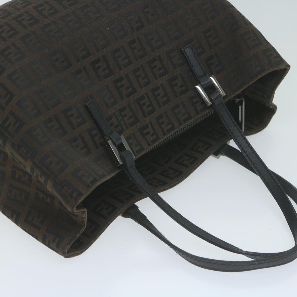 FENDI Zucchino Canvas Hand Bag Brown65750