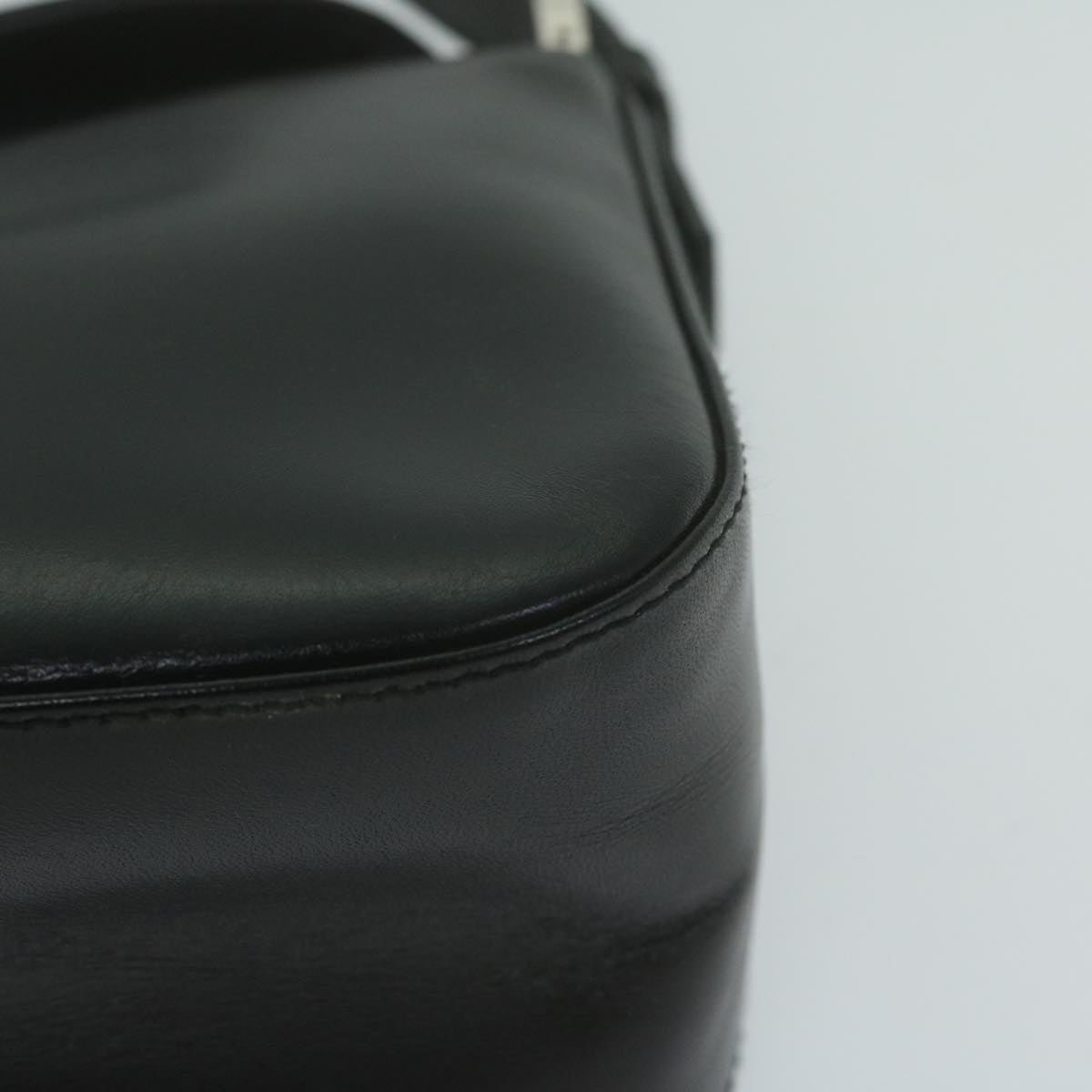 FENDI Mamma Baguette Shoulder Bag Leather Black65756