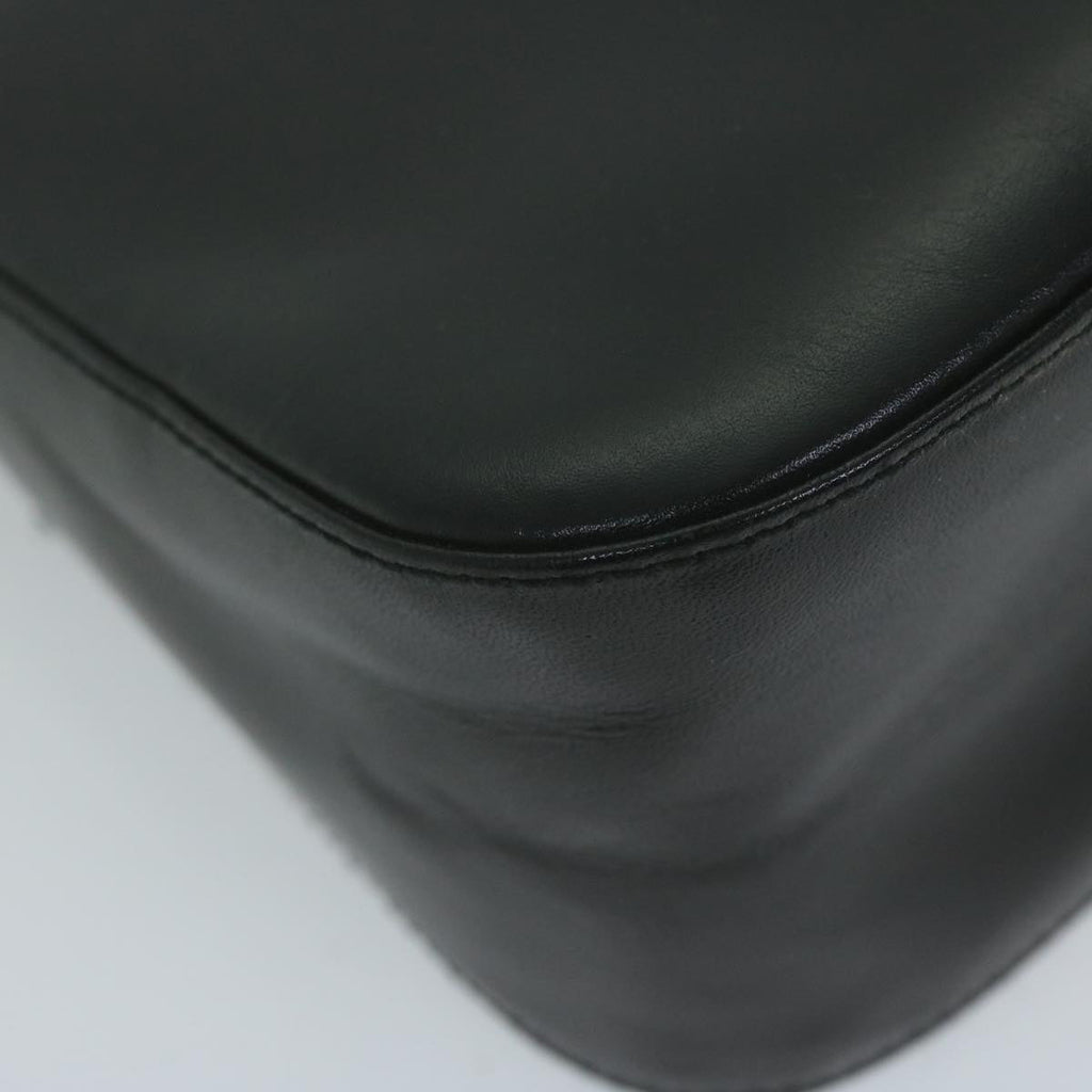 FENDI Mamma Baguette Shoulder Bag Leather Black65756