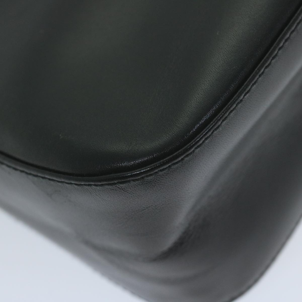 FENDI Mamma Baguette Shoulder Bag Leather Black65756