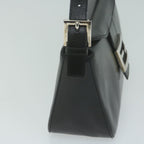 FENDI Mamma Baguette Shoulder Bag Leather Black65756