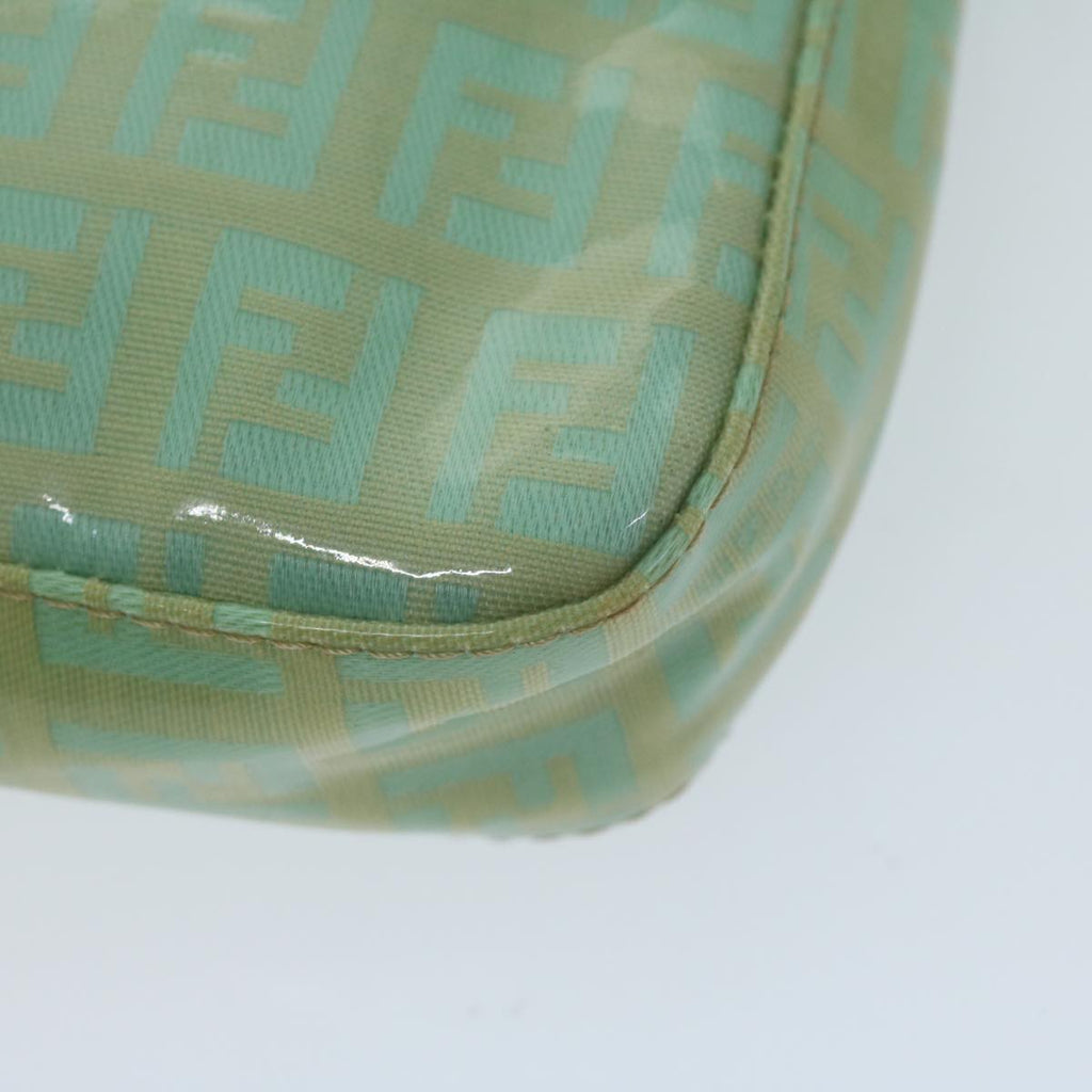 FENDI Zucchino Canvas Hand Bag Enamel Light Blue65767