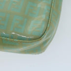FENDI Zucchino Canvas Hand Bag Enamel Light Blue65767