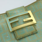 FENDI Zucchino Canvas Hand Bag Enamel Light Blue65767