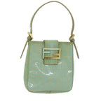 FENDI Zucchino Canvas Hand Bag Enamel Light Blue65767