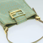 FENDI Zucchino Canvas Hand Bag Enamel Light Blue65767