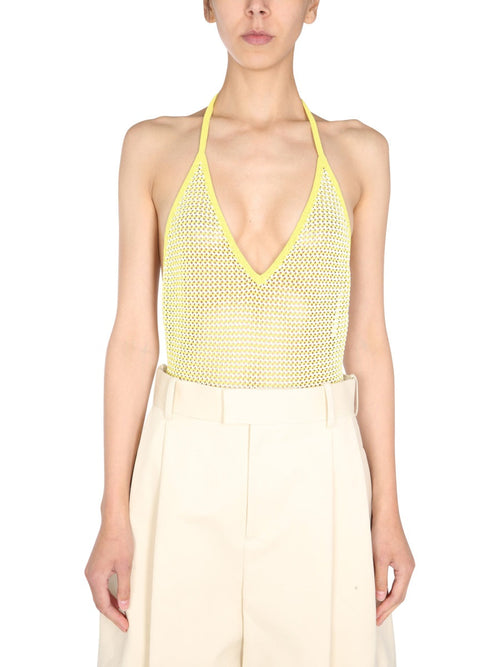 BOTTEGA VENETA V Neck Bodycon T-Shirt
