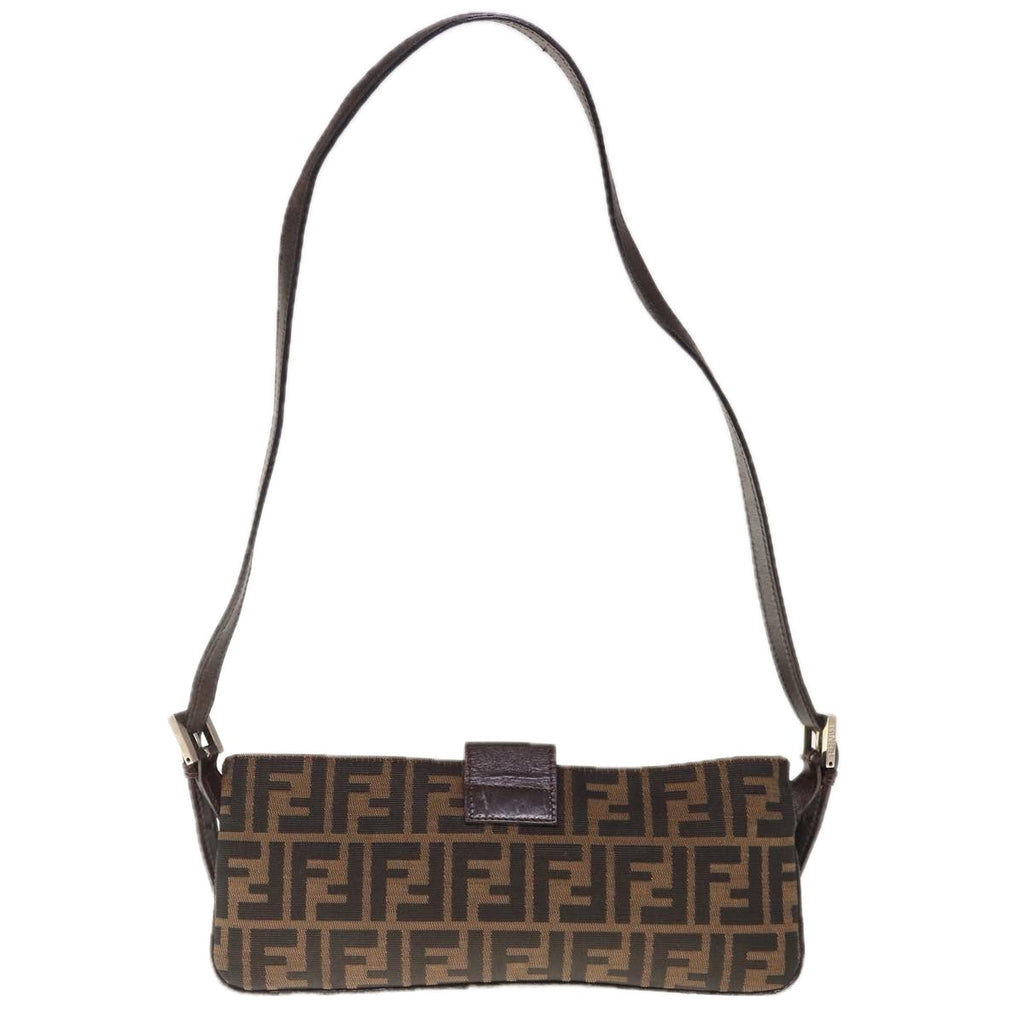 FENDI Zucca Canvas Mamma Baguette Shoulder Bag Brown65778