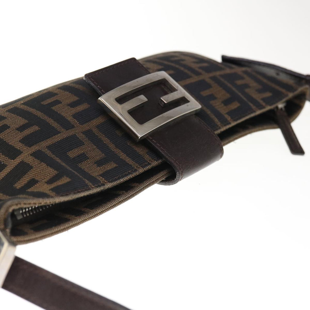 FENDI Zucca Canvas Mamma Baguette Shoulder Bag Brown65778