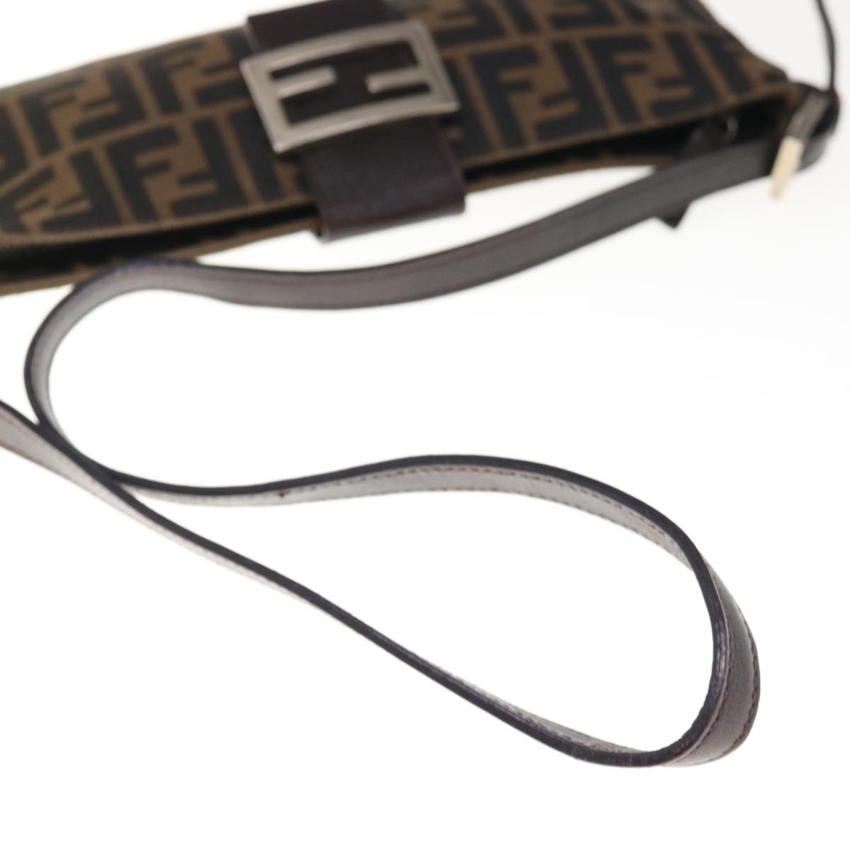 FENDI Zucca Canvas Mamma Baguette Shoulder Bag Brown65778