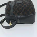 CELINE Macadam Canvas Shoulder Bag Navy  65782
