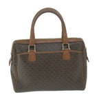 CELINE Macadam Canvas Boston Bag PVC Brown  65783