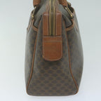 CELINE Macadam Canvas Boston Bag PVC Brown  65783