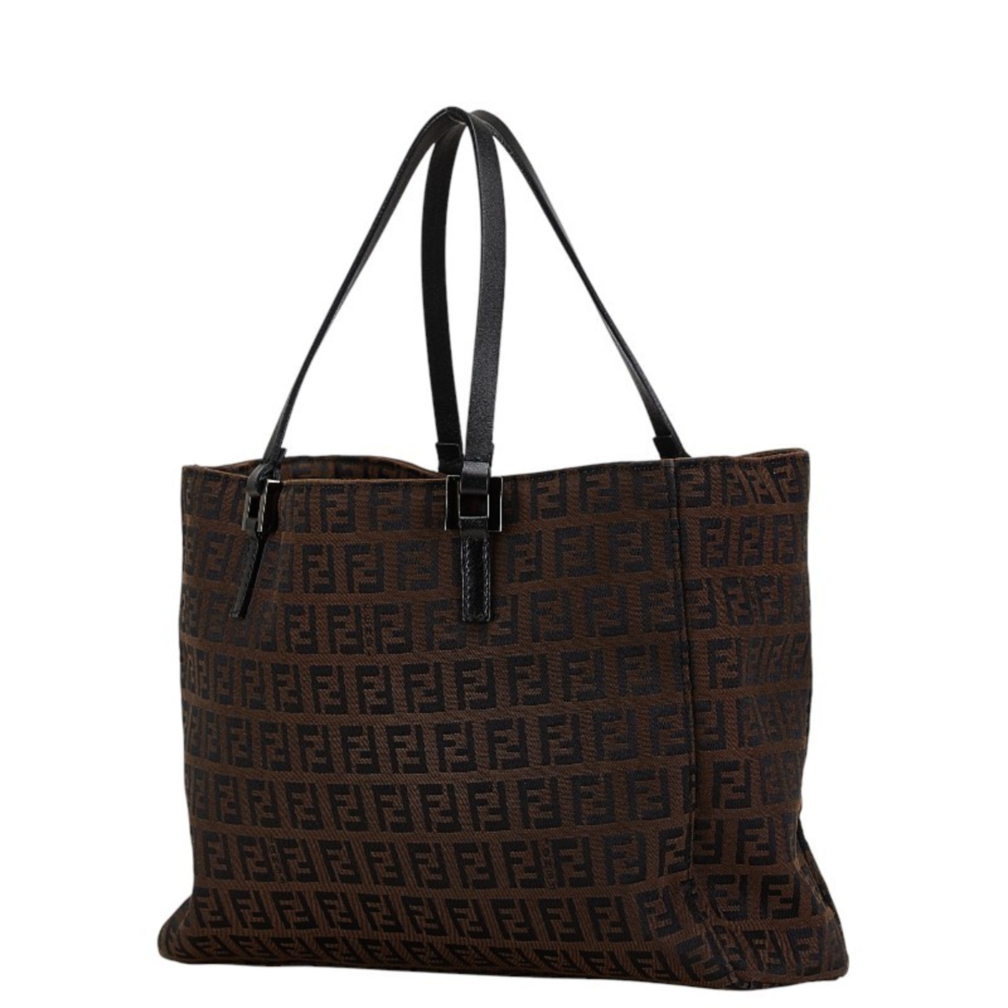 Fendi   Canvas Leather Handbag Tote Bag ()