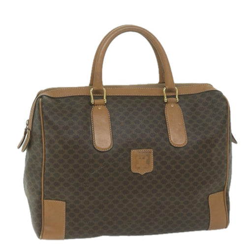 CELINE Macadam Canvas Boston Bag PVC Brown  65800