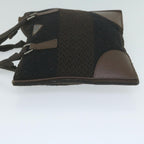 PRADA Hand Bag Wool Brown  65824