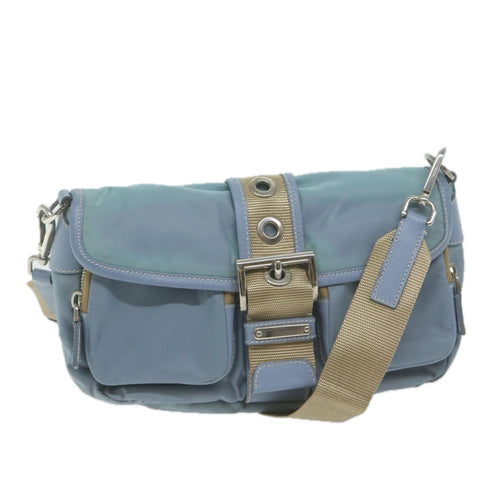 PRADA Shoulder Bag Nylon Light Blue  65827