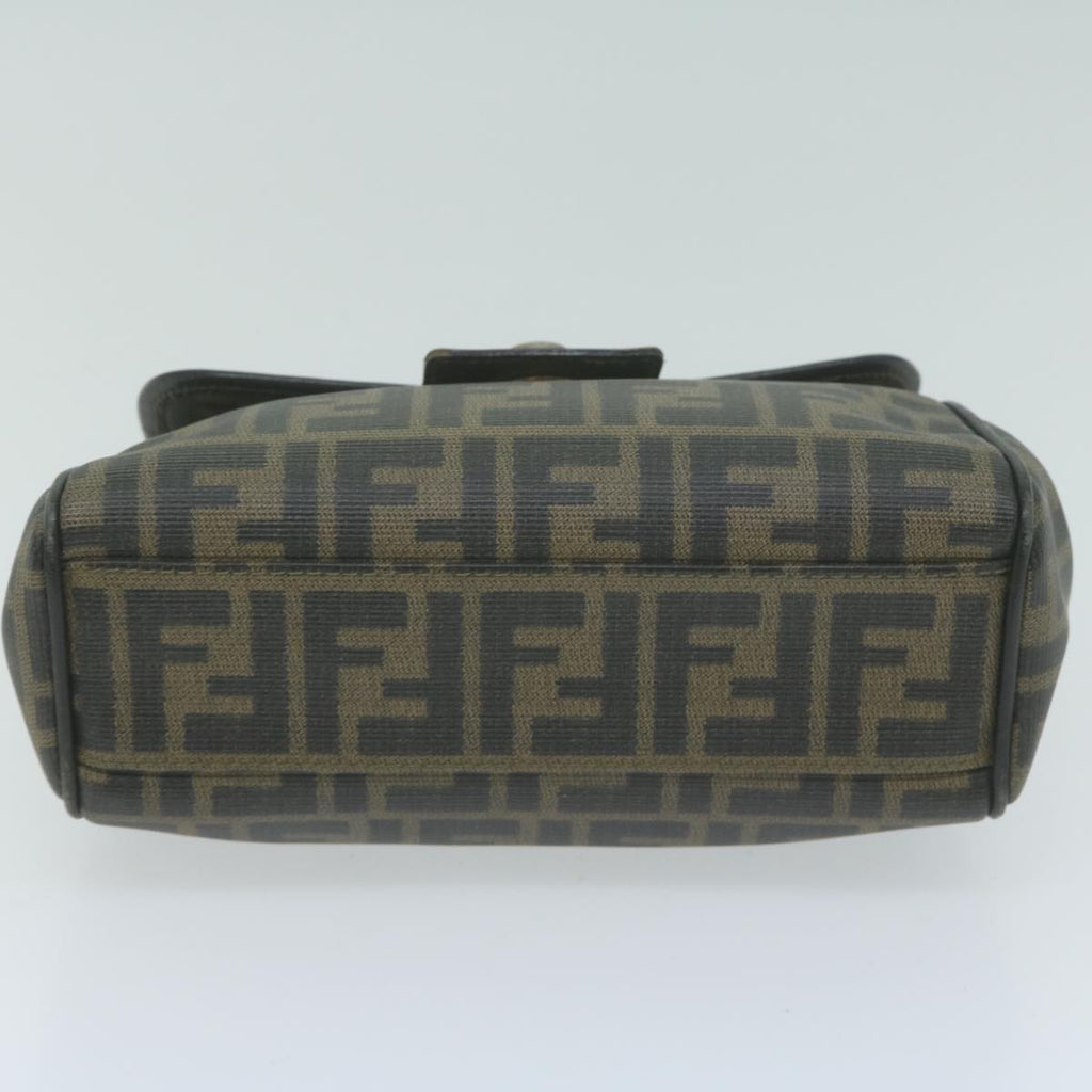 FENDI Zucca Canvas Hand Bag Black Brown65831