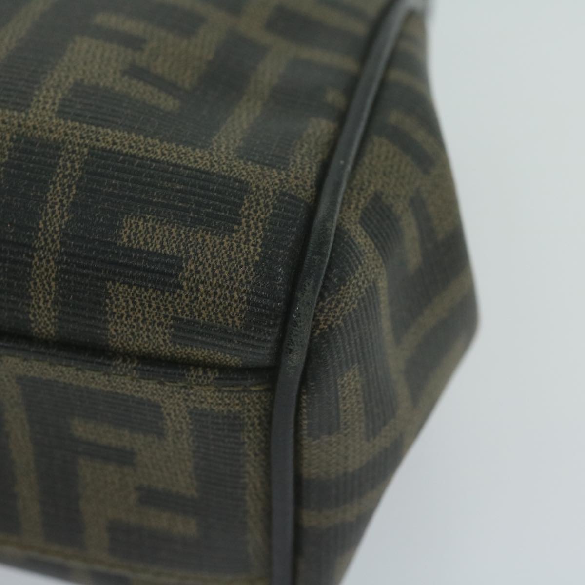 FENDI Zucca Canvas Hand Bag Black Brown65831