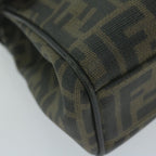 FENDI Zucca Canvas Hand Bag Black Brown65831