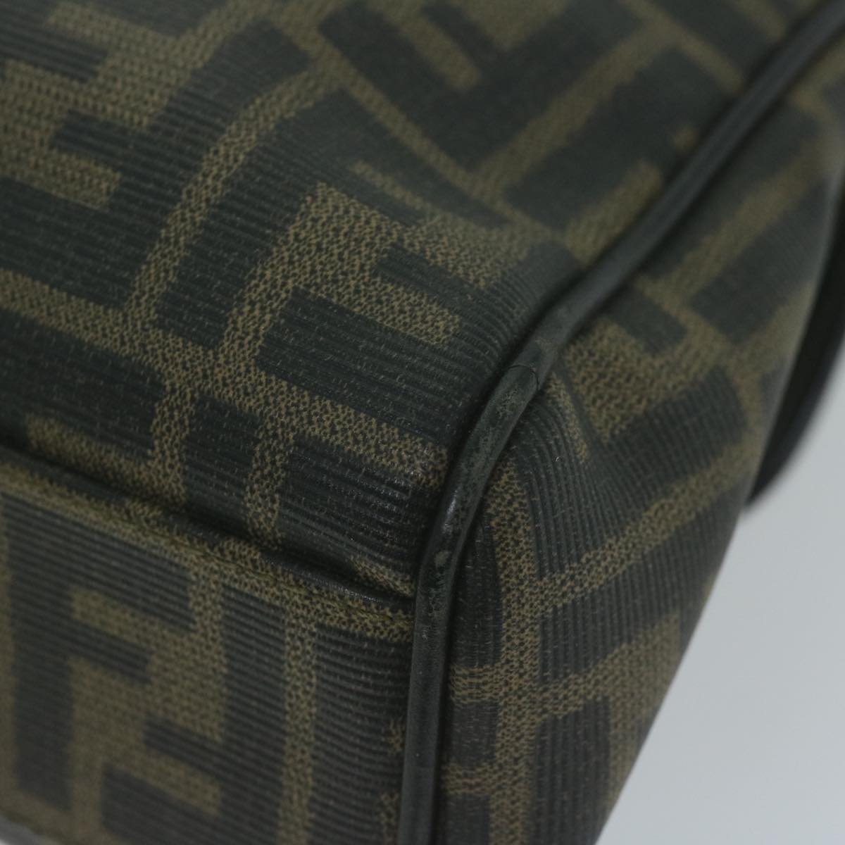 FENDI Zucca Canvas Hand Bag Black Brown65831