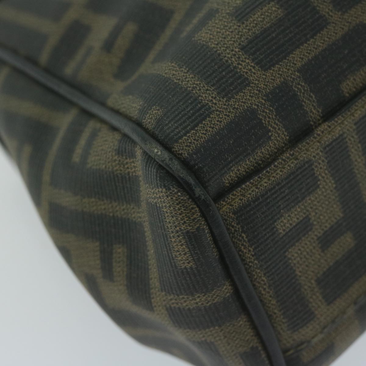 FENDI Zucca Canvas Hand Bag Black Brown65831