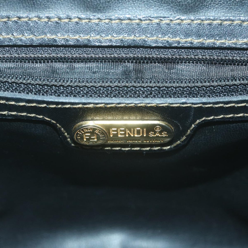 FENDI Zucca Canvas Hand Bag Black Brown65831