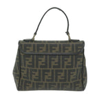 FENDI Zucca Canvas Hand Bag Black Brown65831