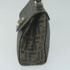 FENDI Zucca Canvas Hand Bag Black Brown65831