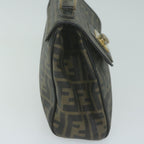 FENDI Zucca Canvas Hand Bag Black Brown65831